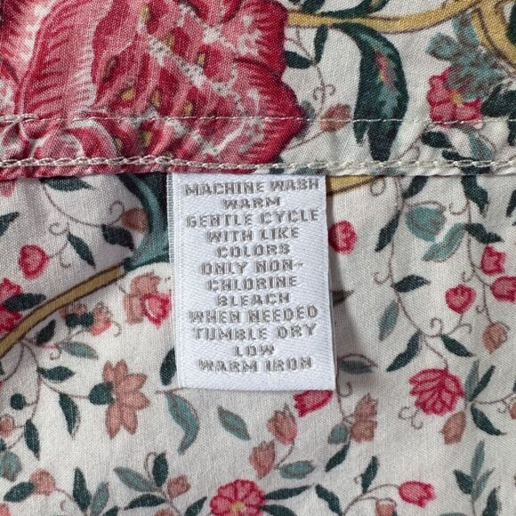 Charter Club Pink Floral Rose Shirt Sz 6 Cotton Button-Up Preppy Coastal Grandma - Picture 6 of 7